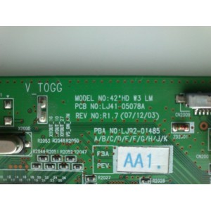 MAIN LOGICA 485C / BN96-06761A SAMSUNG PN42A450P1DXZA 